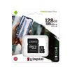 KINGSTON MICRO SD + ADATTATORE SD 32/64/128/256GB CLASS 10
